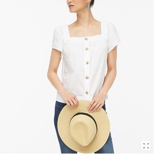 J.Crew Square-neck Button-front Top NWT